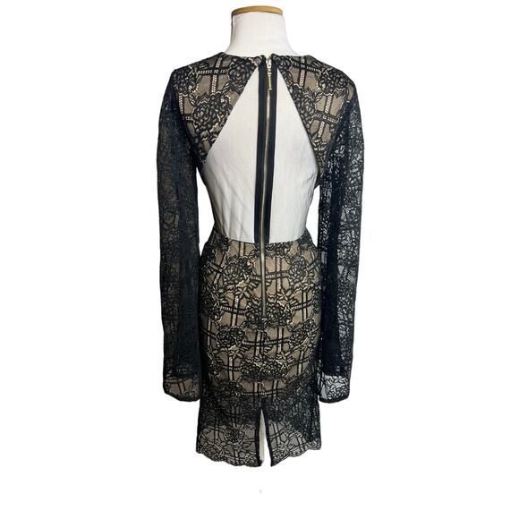 NWT Bronx & Banco Natasha lace dress Sz 2 black tan - Picture 6 of 10